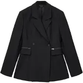AllSaints Mimmie Blazer Black Größe: 10 | Blazer Outlet | Damen | Schwarz