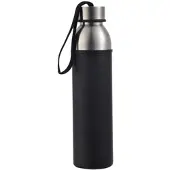 Bergner - Wasserflasche 570 ml Walking aus schwarzem Edelstahl