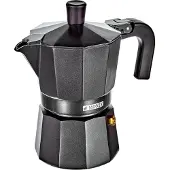 Pinti Monix Monix Vitro Noir, Aluminium-Kaffeemaschine für 3 Tassen, nicht für Induktion
