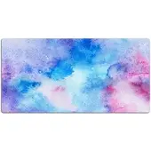 Tulup Schreibtischunterlage Abstrakte Wolken Schreibtischmatte 90x45 cm Blau Schreibtisch Auflage Desk Pad