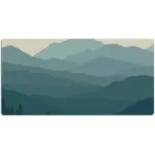 Tulup Schreibtischunterlage Wald Schreibtisch Unterlagen 120x60 cm Grün Schreibtisch Unterlegmatte PVC Schreibtischmatte