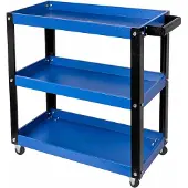 GEKO | Werkstattwagen, mit 3 Etagen,150 kg, 78x66x35,Werkzeugwagen, Rollwagen, Montagewagen, Servicewagen, Werkstattwagen mit Rollen
