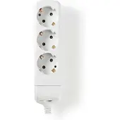 Nedis Steckdosenleiste mit Protec cion 3 Steckdosen, Weiss