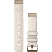 Garmin - Ersatzarmband - Bracelet QuickFit 20mm Nylon chiné crème avec boucle or pâle - Gold