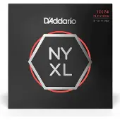 D'addario And Co NYXL1074 Nickel umsponnene 8 Saite elektrisch leichte Decke/schwere Unterseite 10-74