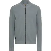 Camel active Strickjacke mit Reißverschluss und Stehkragen