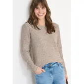 Cecil Strickpullover meliert, mit Rundhals