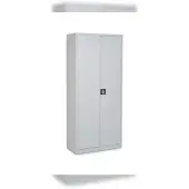 Ceha Flügeltüren- und Stahlschrank Classic 180 x 80 x 38 cm mit Türen in RAL7035 (lichtgrau)