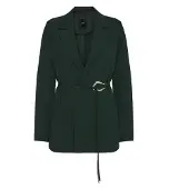 Zero Longblazer strukturiert mit Bindedetail in Green Forest | Gr.: 40