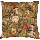 Lazis Kissenhülle Henrys harvest 50×50 cm - Printstoff mit Herbstmotiven zimtfarbig
