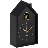 Karlsson - Wecker Modern Cuckoo Oro - Schwarz - 15x11.5x20cm