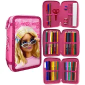 Barbie Glam Style gefülltes 3-stöckiges Federmäppchen