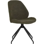 Ebuy24 Esszimmerstuhl Bouclé Grün Drehbar - 60x50x88cm - Monte Carlo - 2er Set