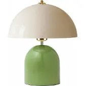 Opviq , Moderne Tischlampe mit Metallkörper, Mint und Creme, Höhe 32 cm, Ø25 cm, 100 cm Kabel mit Schalter, E27 Fassung, max. 40 W, IP20, ideal für skandinavisches Design.