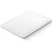Hendi Universal-Schneidbrett mit Rille,, Weiss, 355x250x(H)15mm