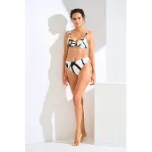 Lisca Bikini Slip Honolulu | Grösse: 42 | Farbe: Weiß/Schwarz