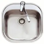 Teka Stylo 1C, Aufsatzwanne, Quadratisch, Edelstahl, Edelstahl, 1 Becken, Quadratisch