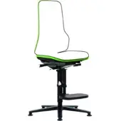 BIMOS Arbeitsstuhl Neon Basisst. Gleiter Aufstiegh. Flexband grün Sitzh. 590-870 ohne Polster