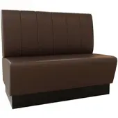 BIG Möbel Gastro Sitzbank Amsterdam | 160 cm breit | Kunstleder Braun | Vertikal | Dinerbank