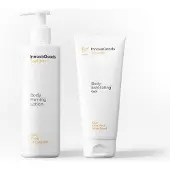 InnovaGoods Set aus Kosmetikprodukten - Rice - Duo-Pflegepackung für den Körper - Vegan - Peelinggel - Festigende Lotion