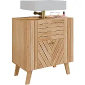 Vicco Waschbeckenunterschrank Lucie Bambus 60 x 65 cm mit 2 Türen, Model 50122