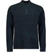 No-excess Pullover Half Zip 2 Colored Chenille Night Größe: L | Turtlenecks Outlet | Herren | Schwarz