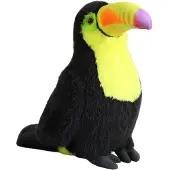 Leantoys Plüsch Tukan Vogel Kuscheltier Maskottchen Schmusetier Gelb 35cm
