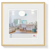 Walther design Lifestyle Kunststoff Bilderrahmen 15x15 cm GOLD