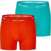 Happy Shorts Herren Retro Boxer Neon 2-Pack Retroshorts, Vintage Boxer,
