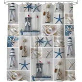 Sanilo Duschvorhang, Polyester, Meeresbrise - beige