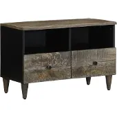 vidaXL TV-Schrank Hellgrau 70x33,5x46 cm Massivholz Mango