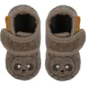 En fant Hausschuhe - Wolle - Chocolate Brown m. Bär - - 21/22 - Hausschuhe