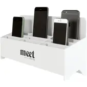 Meet by Paperflow Handyablage Phone Docking, für 12 Mobiltelefone, Fächer nummeriert, PS, grau