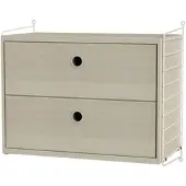 String Nachttisch Hängeschrank Esche/Weiß