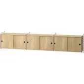 String Sideboard wandhängend Dunkelgrau Eiche