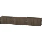 String Sideboard wandhängend Weiß Walnuss