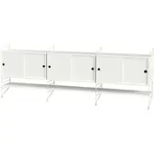 String Sideboard Kommode mit Regalböden Beige Weiß