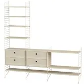 String Sideboard Regal Kombination Beige Esche