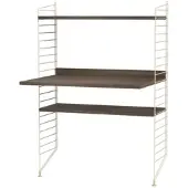 String Kleiner Schreibtisch mit Ablage Beige Walnuss