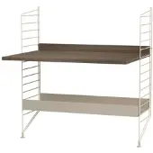 String Kinderschreibtisch höhenverstellbar Beige Walnuss/Beige