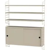 String Hängeschrank mit Ablage Beige Beige