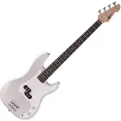 Gear4Music LA Elektrische Bassgitarre von Silver Flake