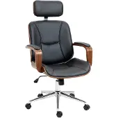 Vinsetto Bürostuhl-66L x 65B x 115-125H cm-Schwarz | Gr.: onesize