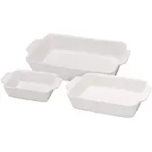 Wellhome - Steinzeug-Auflaufform im 3er-Set und verschiedenen Größen, 36x22,5x8cm