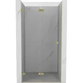 Mexen Lunar-F faltbare Duschwand links 70 cm, transparent, gold gebürstet - 836-070-000-55-00-L