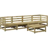 vidaXL 5-tlg. Garten-Sofagarnitur Kiefernholz Imprägniert