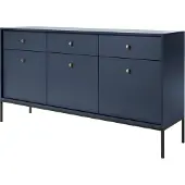 Selsey Sideboard Monne Kommode 3-türig mit 3 Schubladen, Dunkelblau im Vintage Look