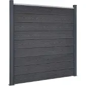vidaXL Zaunelement-Set Grau 872x186 cm WPC