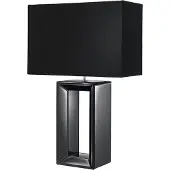 Searchlight Schwarze Tischlampe Mirror