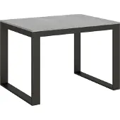 Itamoby Ausziehbarer Tisch 90x120/224 cm Tecno Evolution Cement Anthrazit Gestell